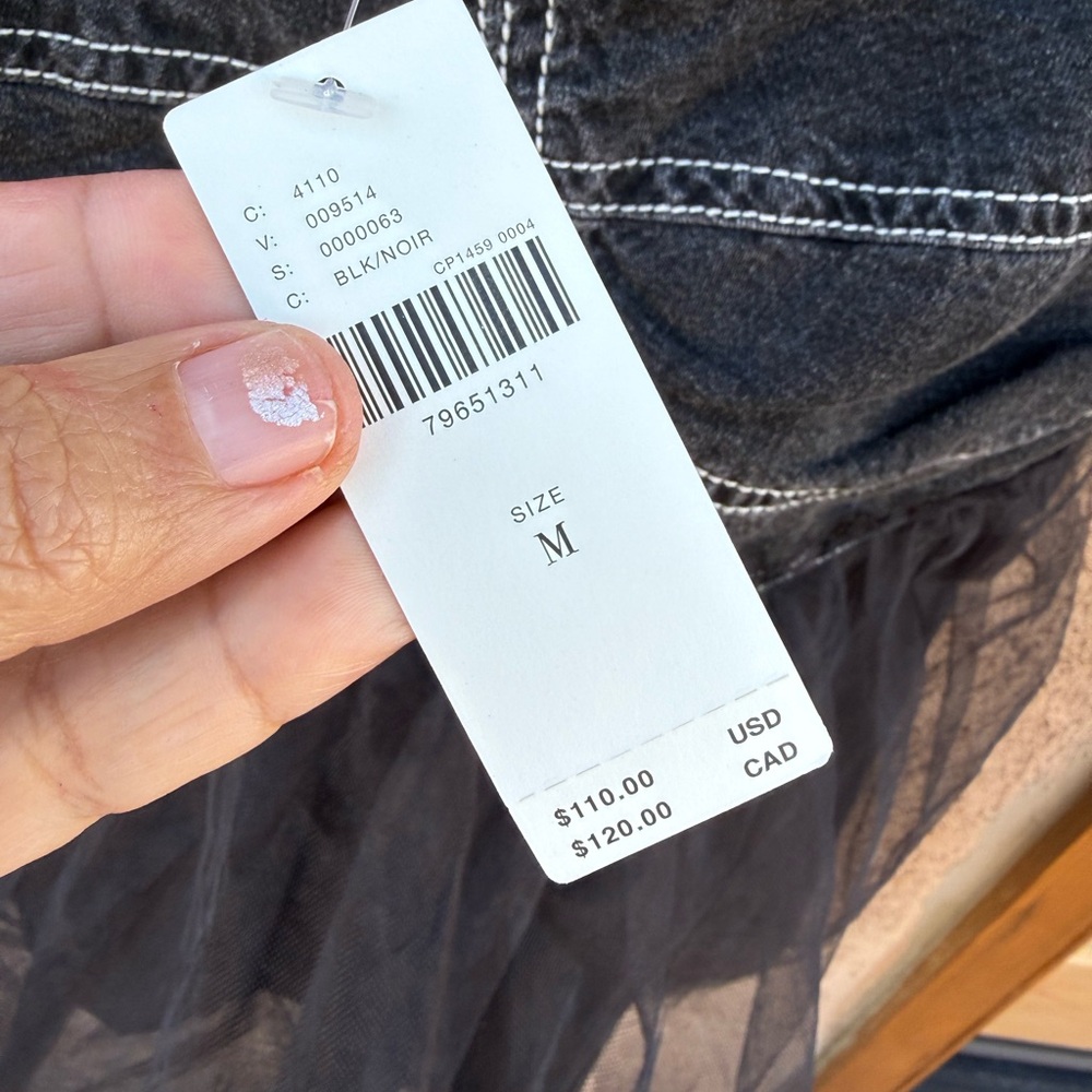 Pilcro Anthropologie Tulle Babydoll Blouse Size Medium NWT - Picture 6 of 10